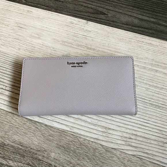 kate spade Handbags - Kate Spade Cameron Large Slim Wallet Soft Taupe